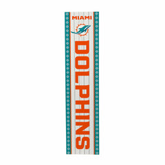 47" Double Sided Leaner, Miami Dolphins, Christmas