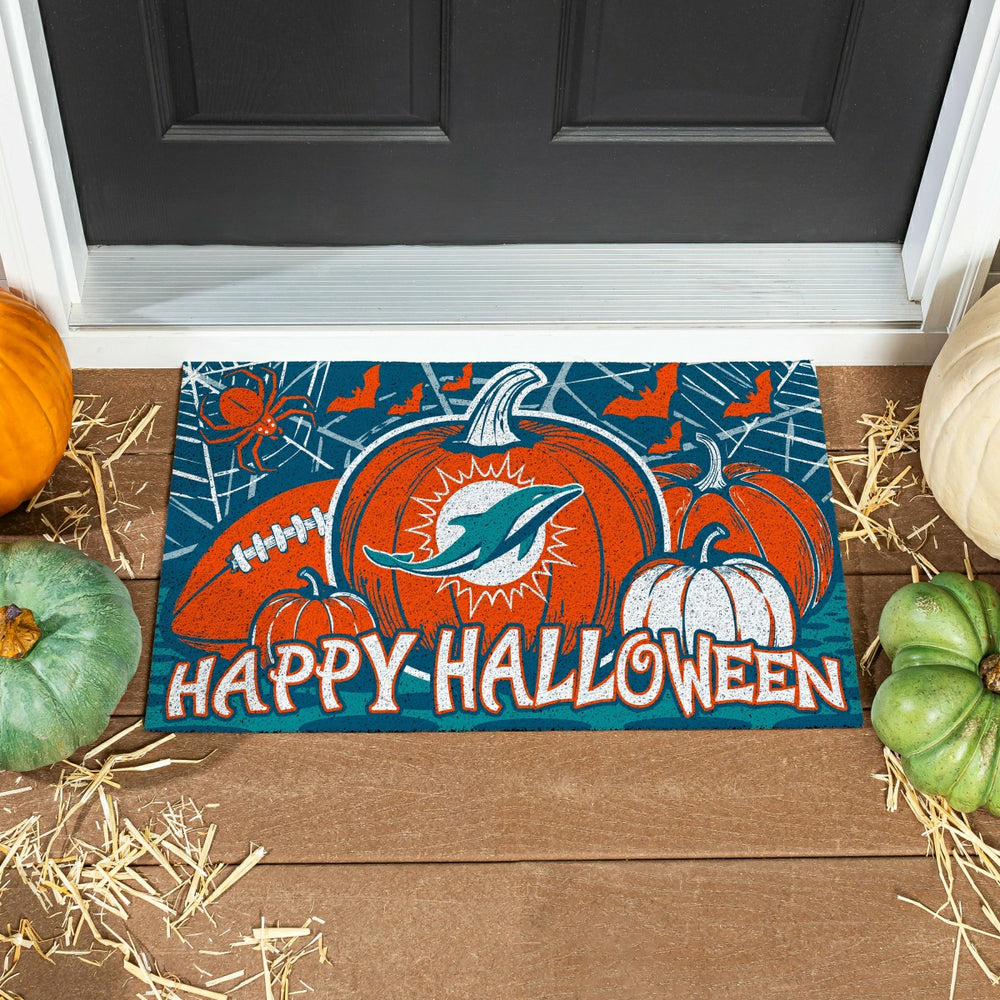 Miami Dolphins Halloween PVC Mat, 28"x16"
