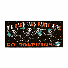 Miami Dolphins Flocked Coir Halloween Sassafras Switch Mat, 22"x10"