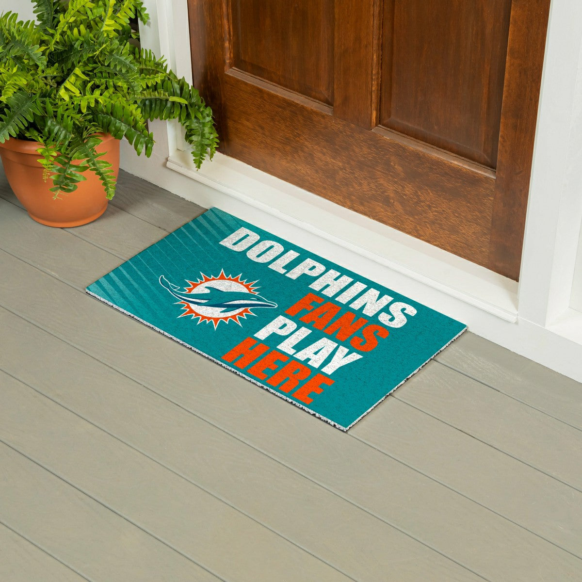 Miami Dolphins Fan Mat, 28"x16"