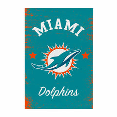 Miami Dolphins Wood Wall Sign, 16x24