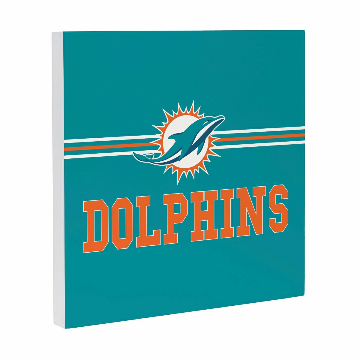 Miami Dolphins Wood Wall Sign, 12x12