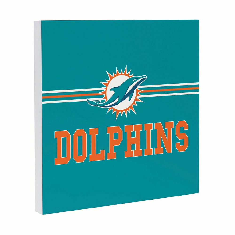 Miami Dolphins Wood Wall Sign, 12x12