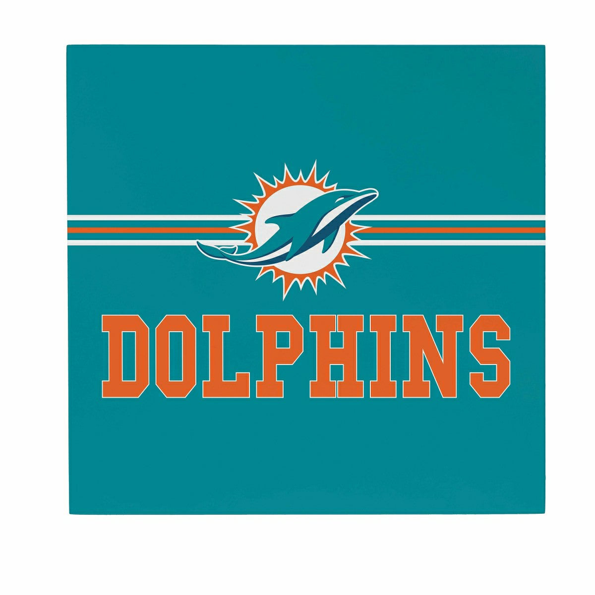 Miami Dolphins Wood Wall Sign, 12x12