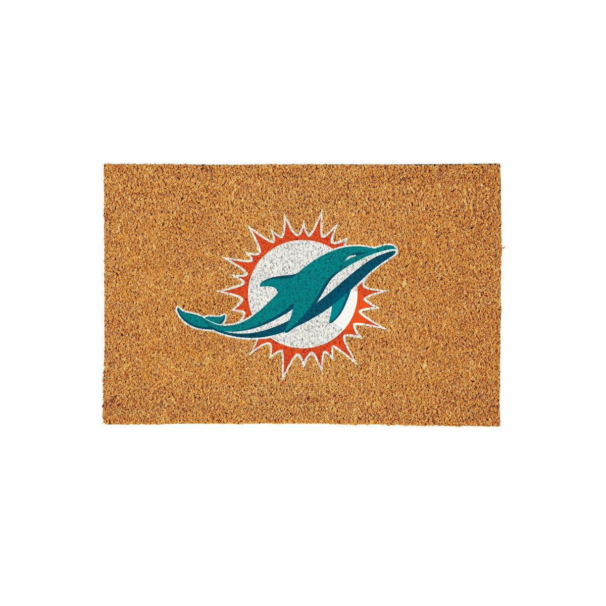 Miami Dolphins Large Full Color Coir Mat, 36"x24"
