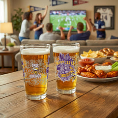 Minnesota Vikings 16oz Glass pint, Set of 2