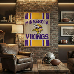 Minnesota Vikings, Canvas Wall Tapestry, Large, 54x36