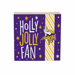 Minnesota Vikings Block, Holiday, 6x6