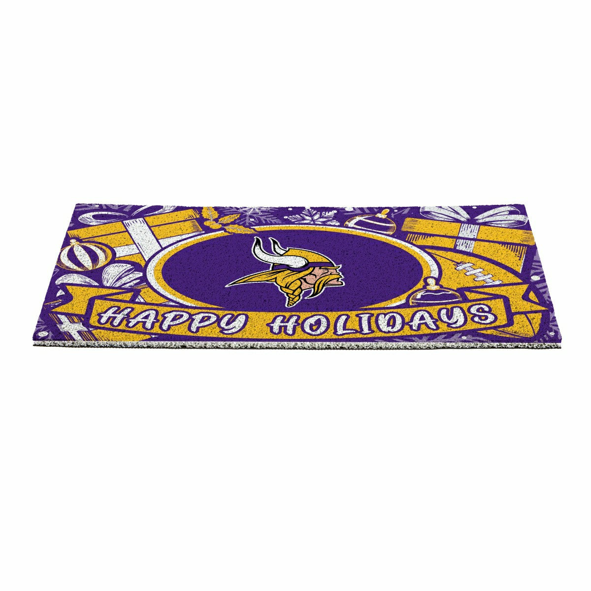 Minnesota Vikings Holiday PVC Mat, 28"x16"