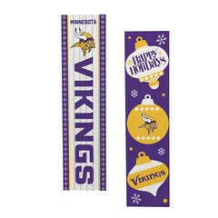 47" Double Sided Leaner, Minnesota Vikings, Christmas