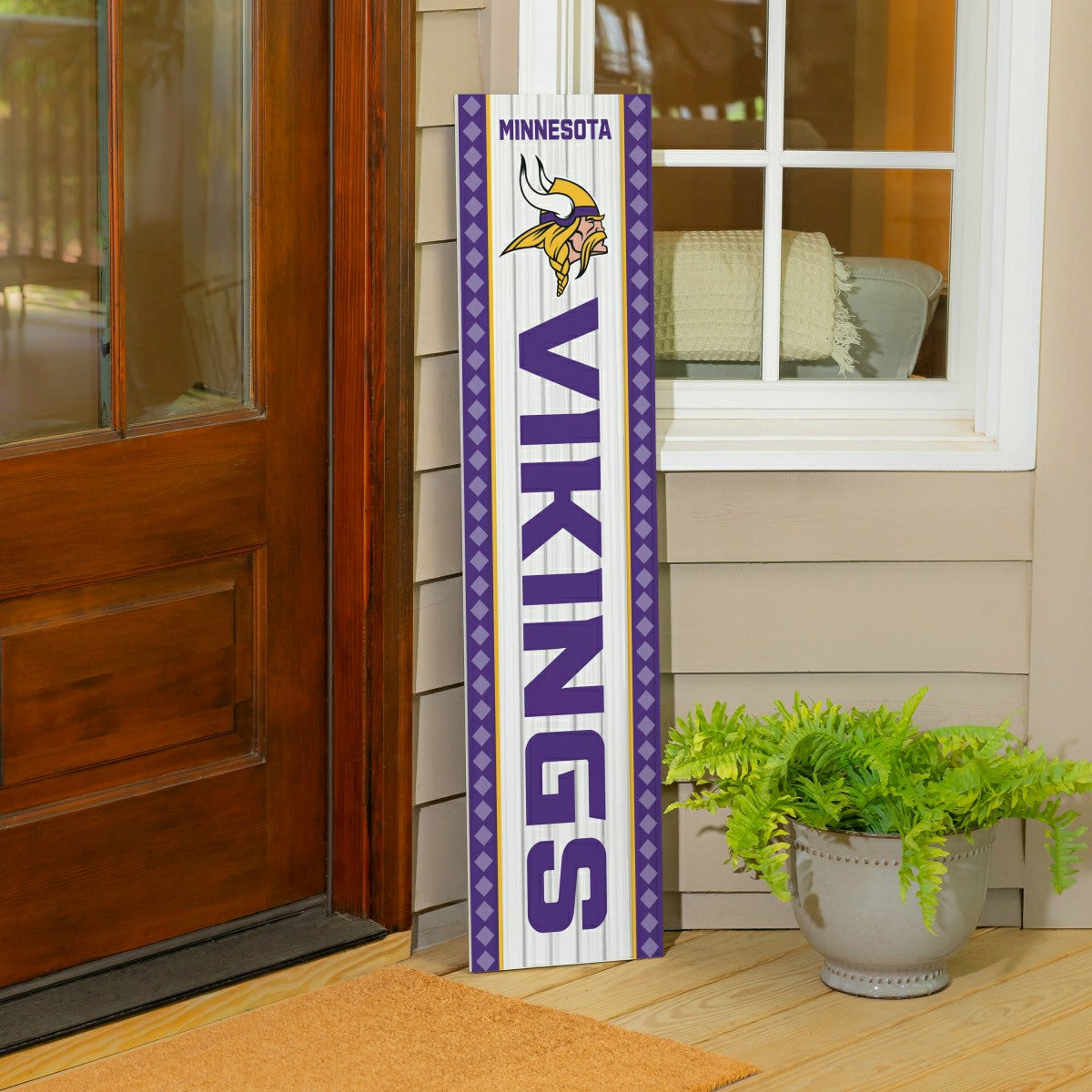 47" Double Sided Leaner, Minnesota Vikings, Christmas