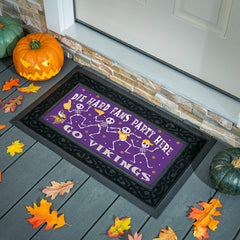 Minnesota Vikings Flocked Coir Halloween Sassafras Switch Mat, 22"x10"