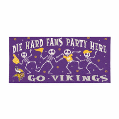 Minnesota Vikings Flocked Coir Halloween Sassafras Switch Mat, 22"x10"