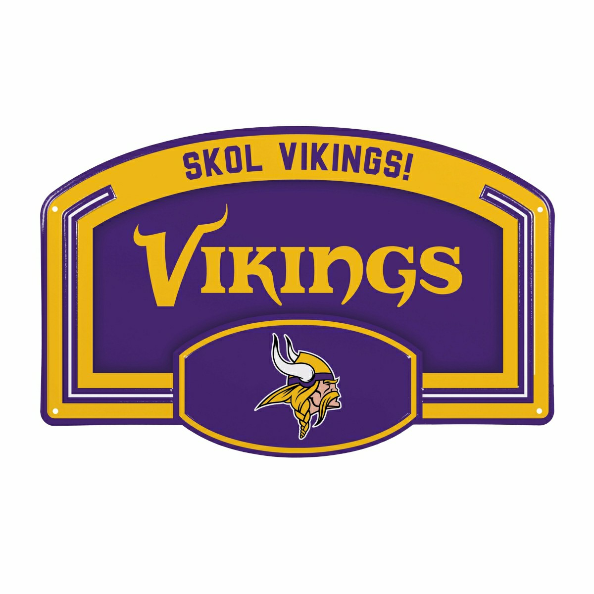 Minnesota Vikings USA Embossed Steel Wall Sign, 11" x 17"