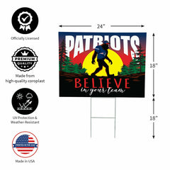 New England Patriots Yard Sign, Bigfoot