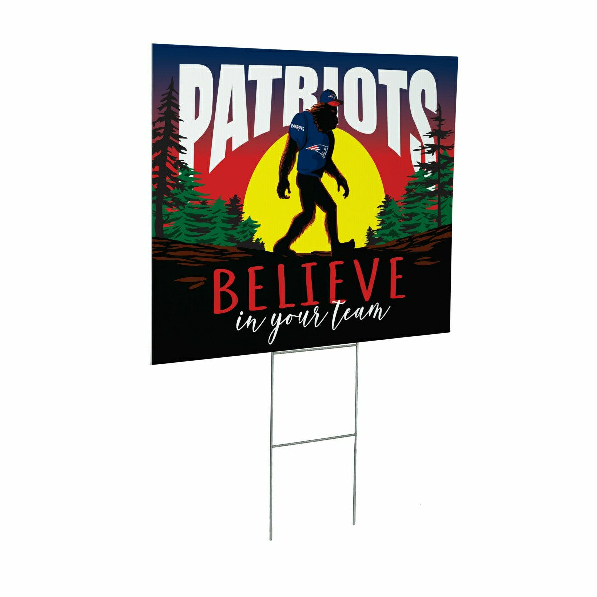 New England Patriots Yard Sign, Bigfoot