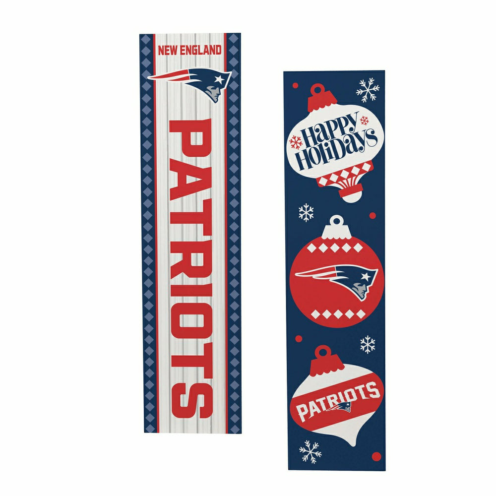 47" Double Sided Leaner, New England Patriots, Christmas