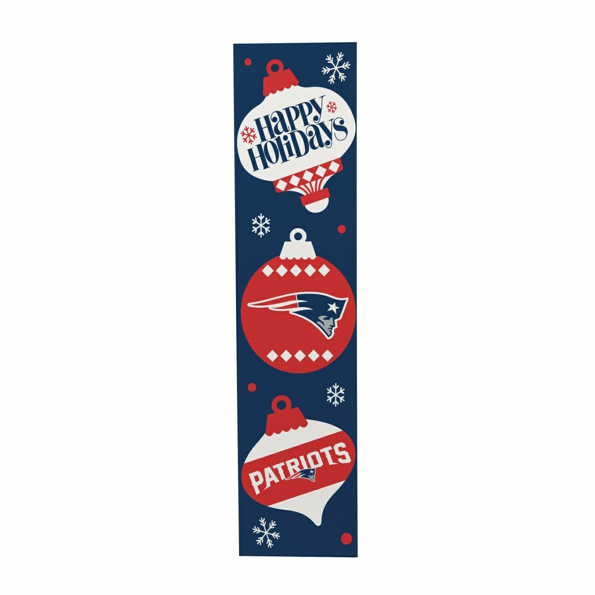 47" Double Sided Leaner, New England Patriots, Christmas