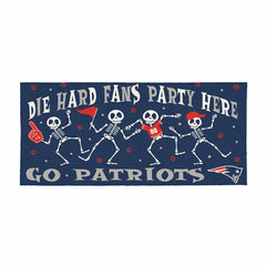 New England Patriots Flocked Coir Halloween Sassafras Switch Mat, 22"x