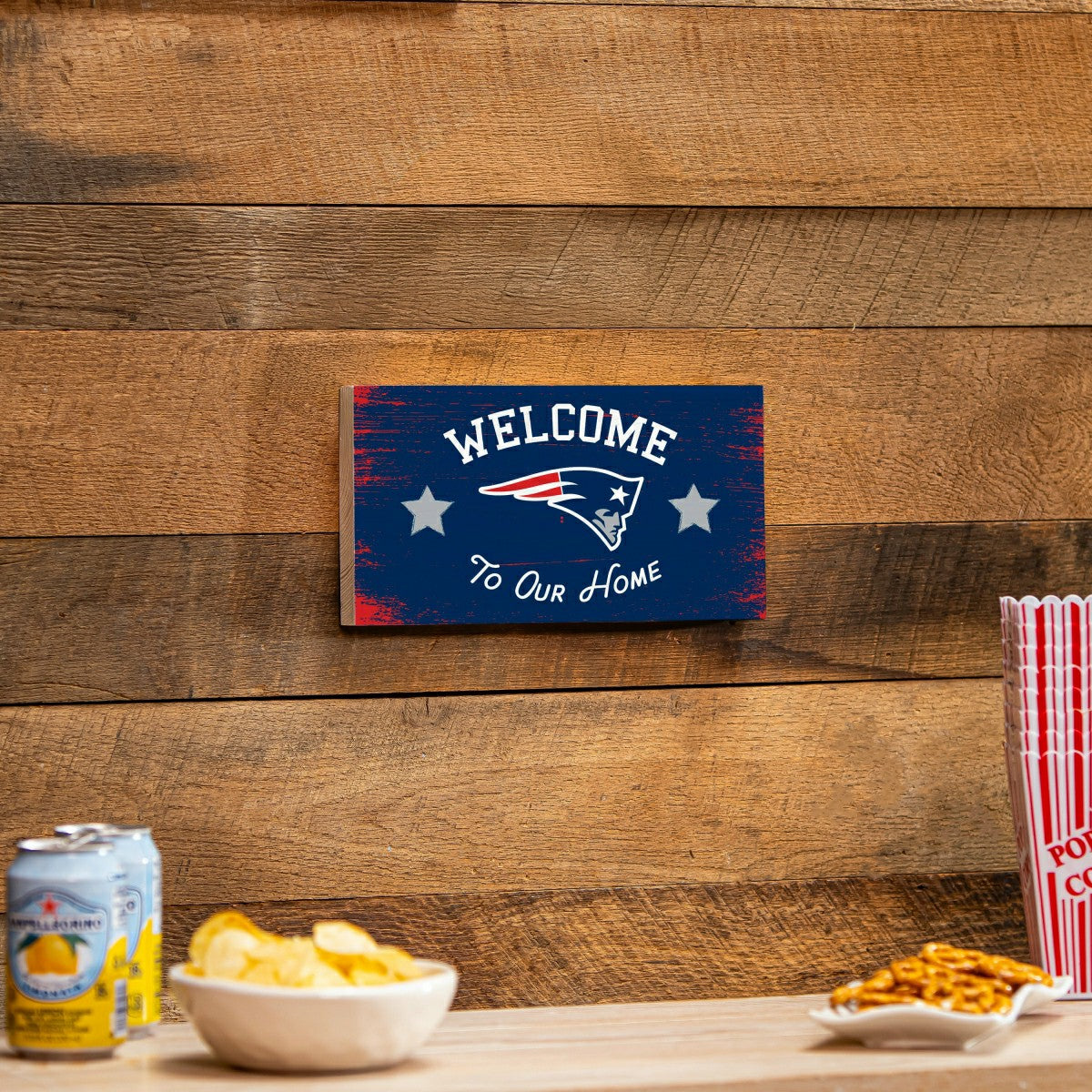 New England Patriots Wood Wall Sign, 6x11