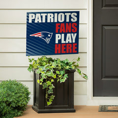 New England Patriots Coroplast Yard Sign "Fans Play Here"