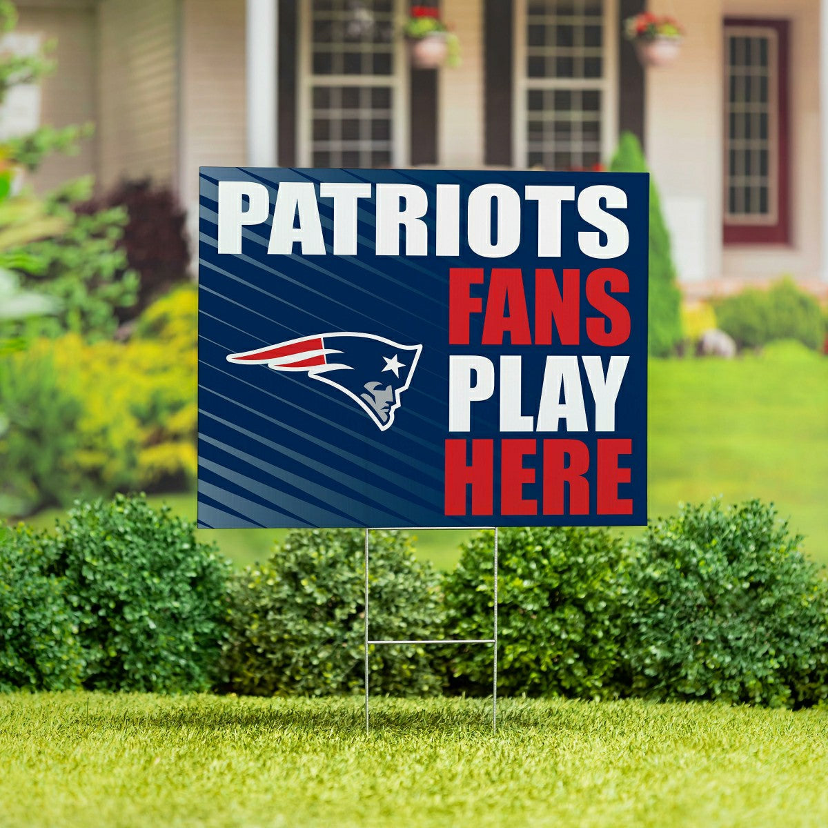 New England Patriots Coroplast Yard Sign "Fans Play Here"