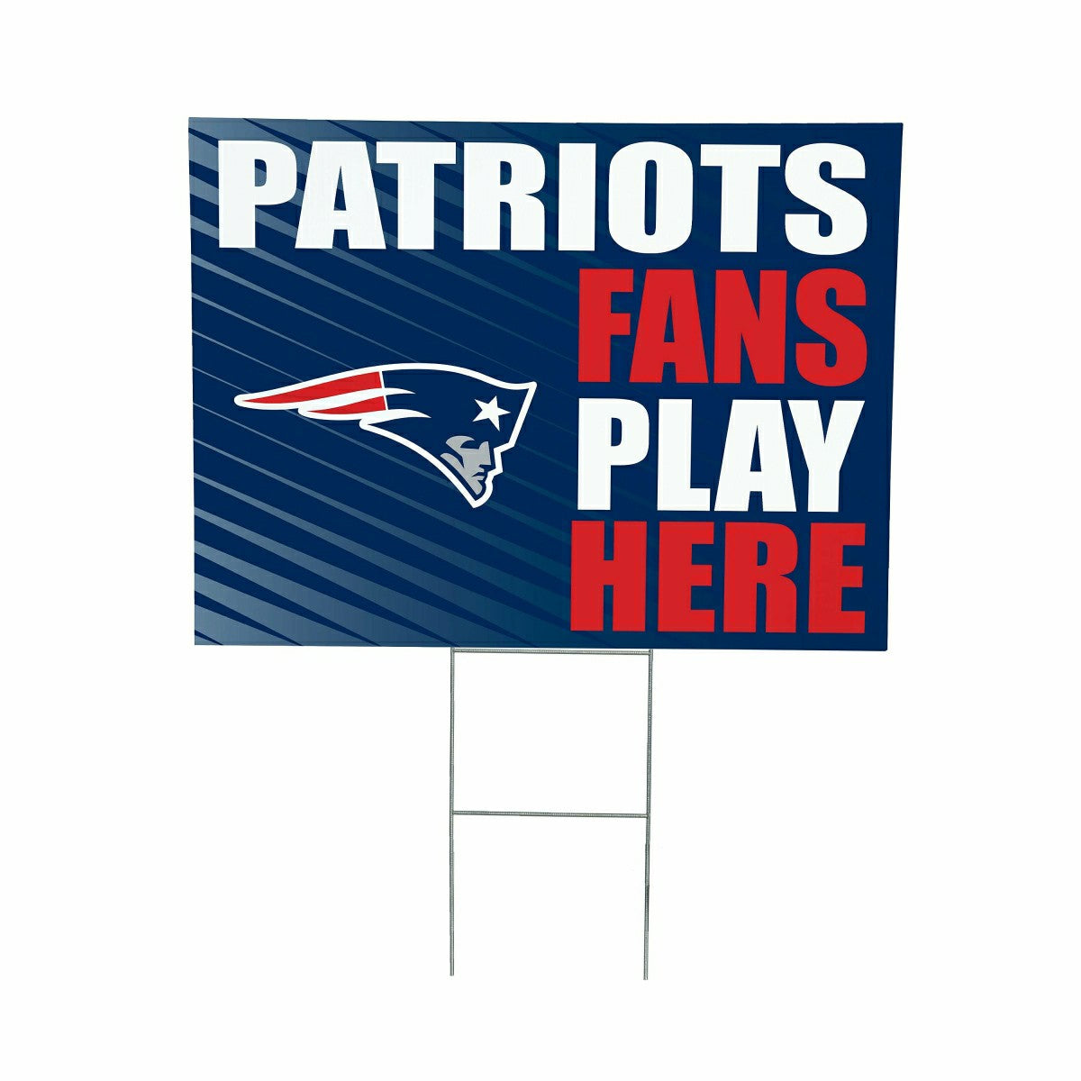 New England Patriots Coroplast Yard Sign "Fans Play Here"