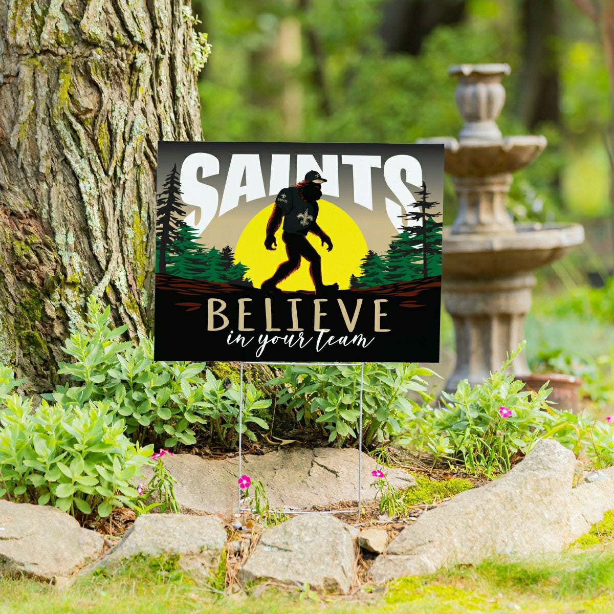 New Orleans Saints Yard Sign, Bigfoot