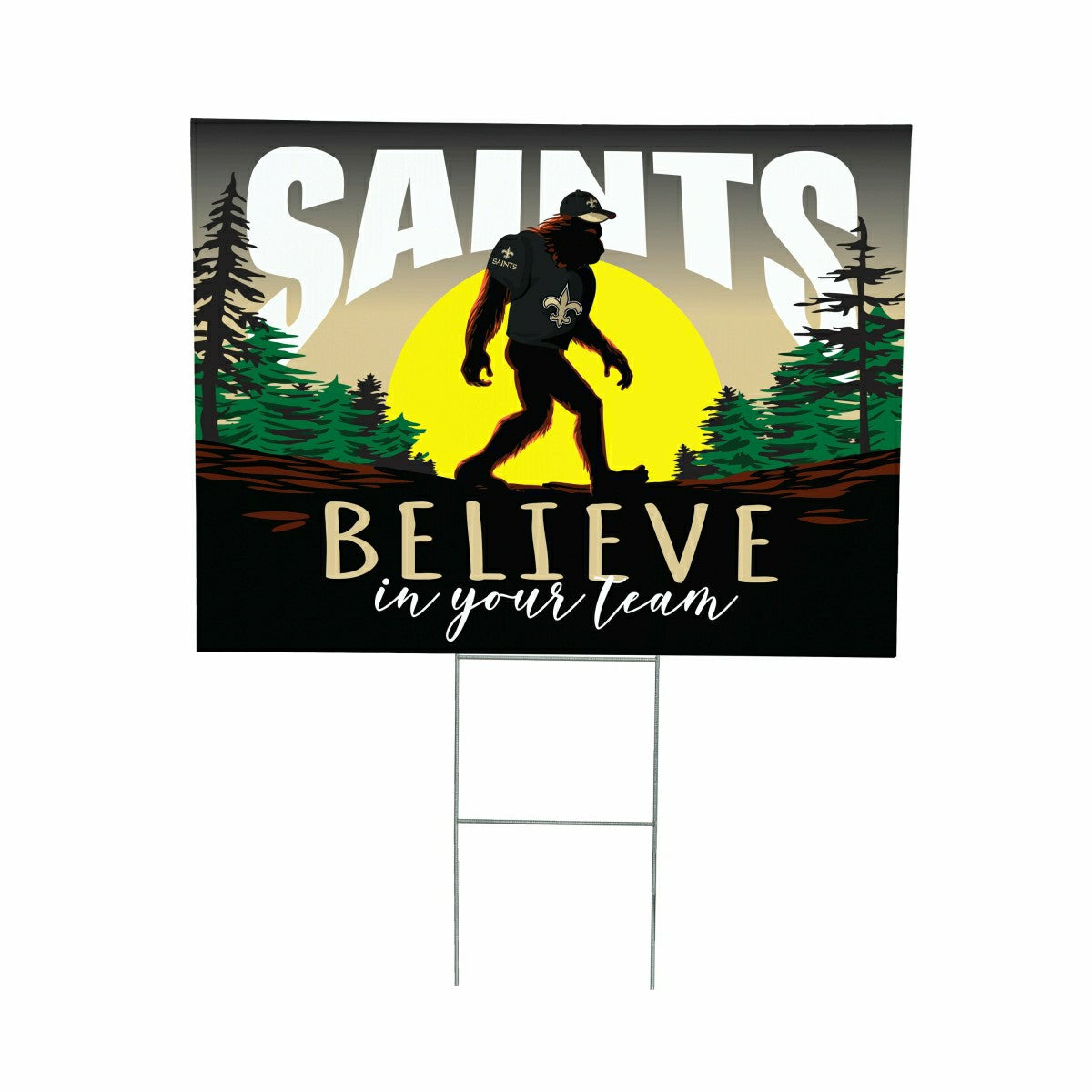 New Orleans Saints Yard Sign, Bigfoot
