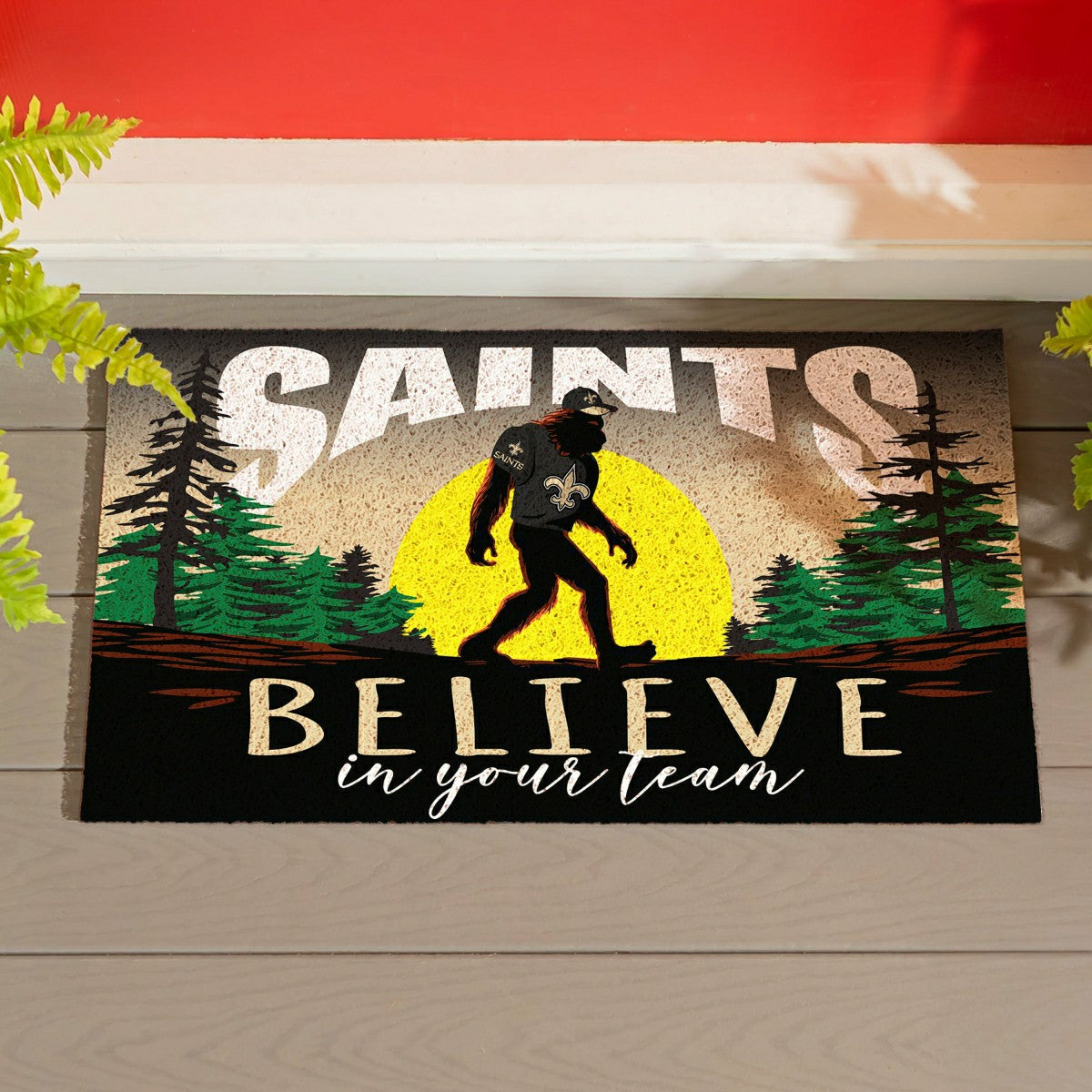 New Orleans Saints Bigfoot PVC Mat, 28"x16"