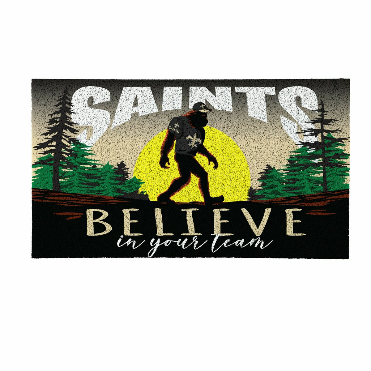 New Orleans Saints Bigfoot PVC Mat, 28"x16"