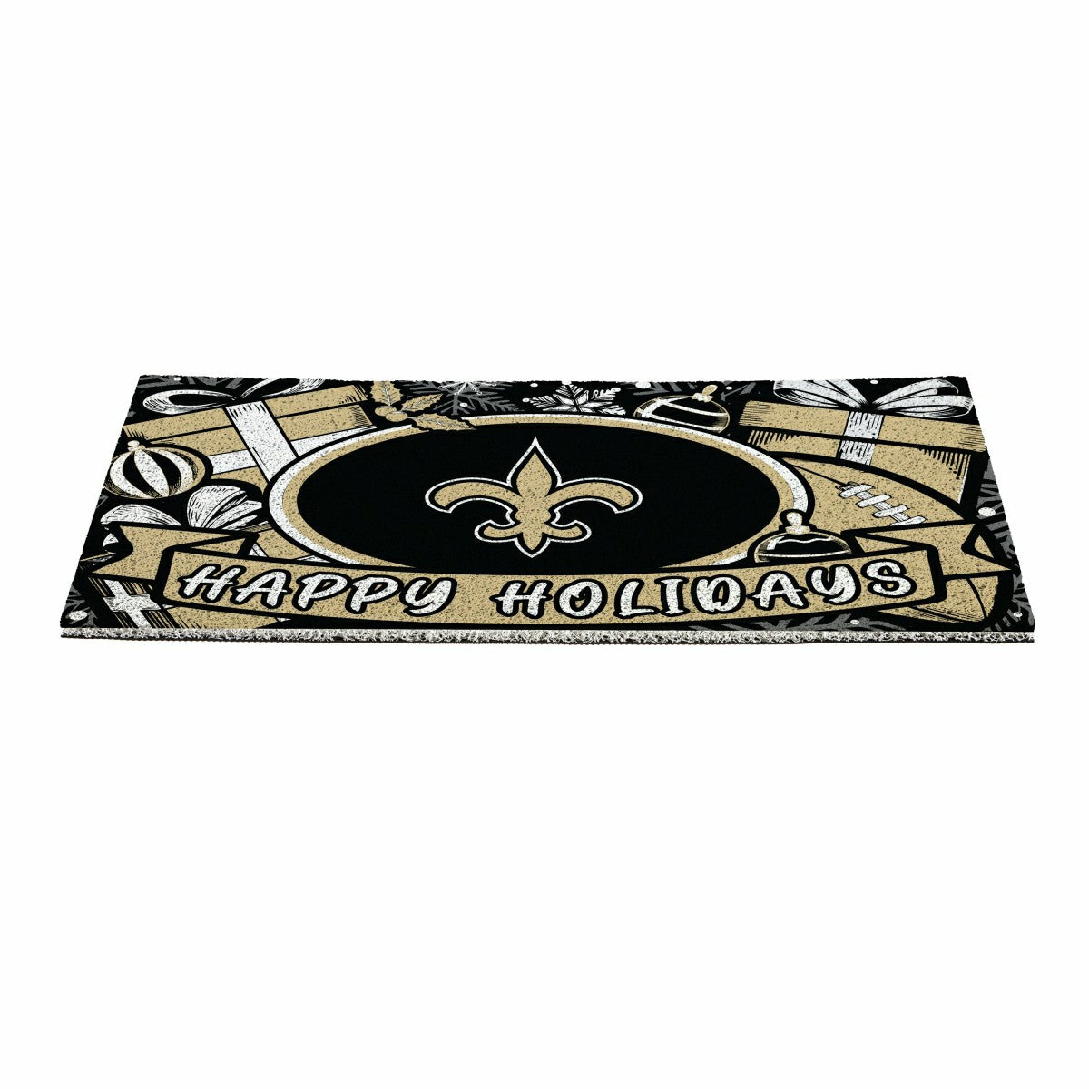 New Orleans Saints Holiday PVC Mat, 28"x16"