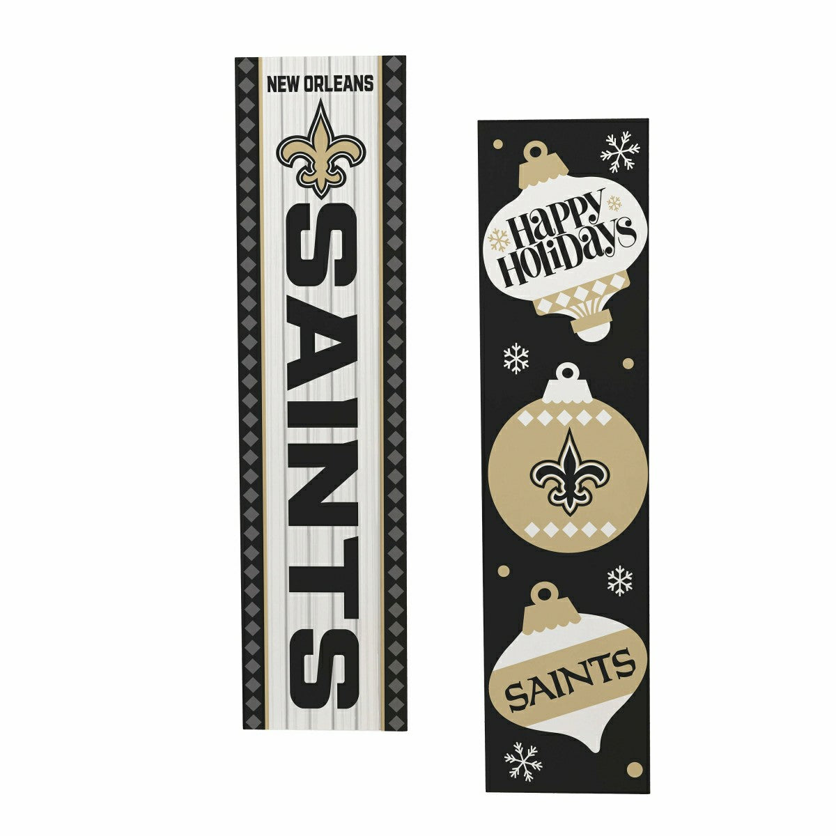 47" Double Sided Leaner, New Orleans Saints, Christmas