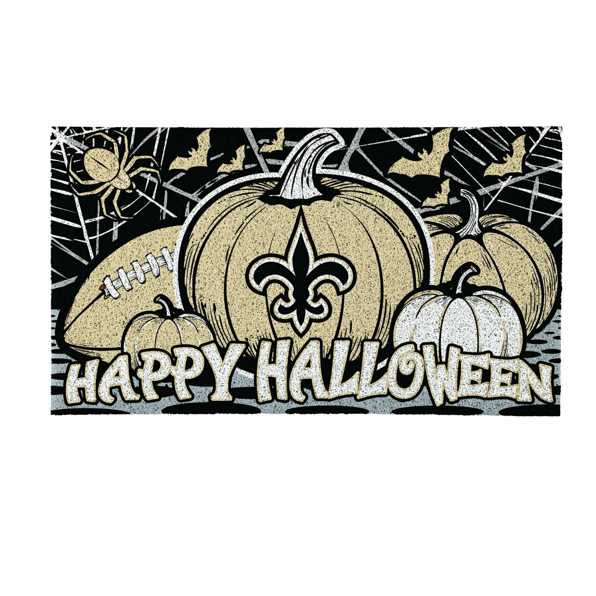 New Orleans Saints Halloween PVC Mat, 28"x16"