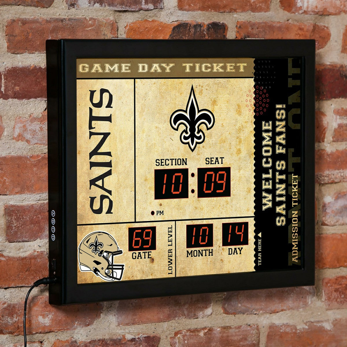 Scoreboard Wall Clock, New Orleans Saints