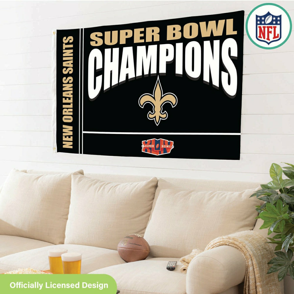 New Orleans Saints Superbowl XLIV Champions Football 3x5 Flag