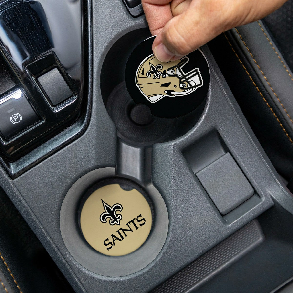 New Orleans Saints Car Coaster Set, 2pc