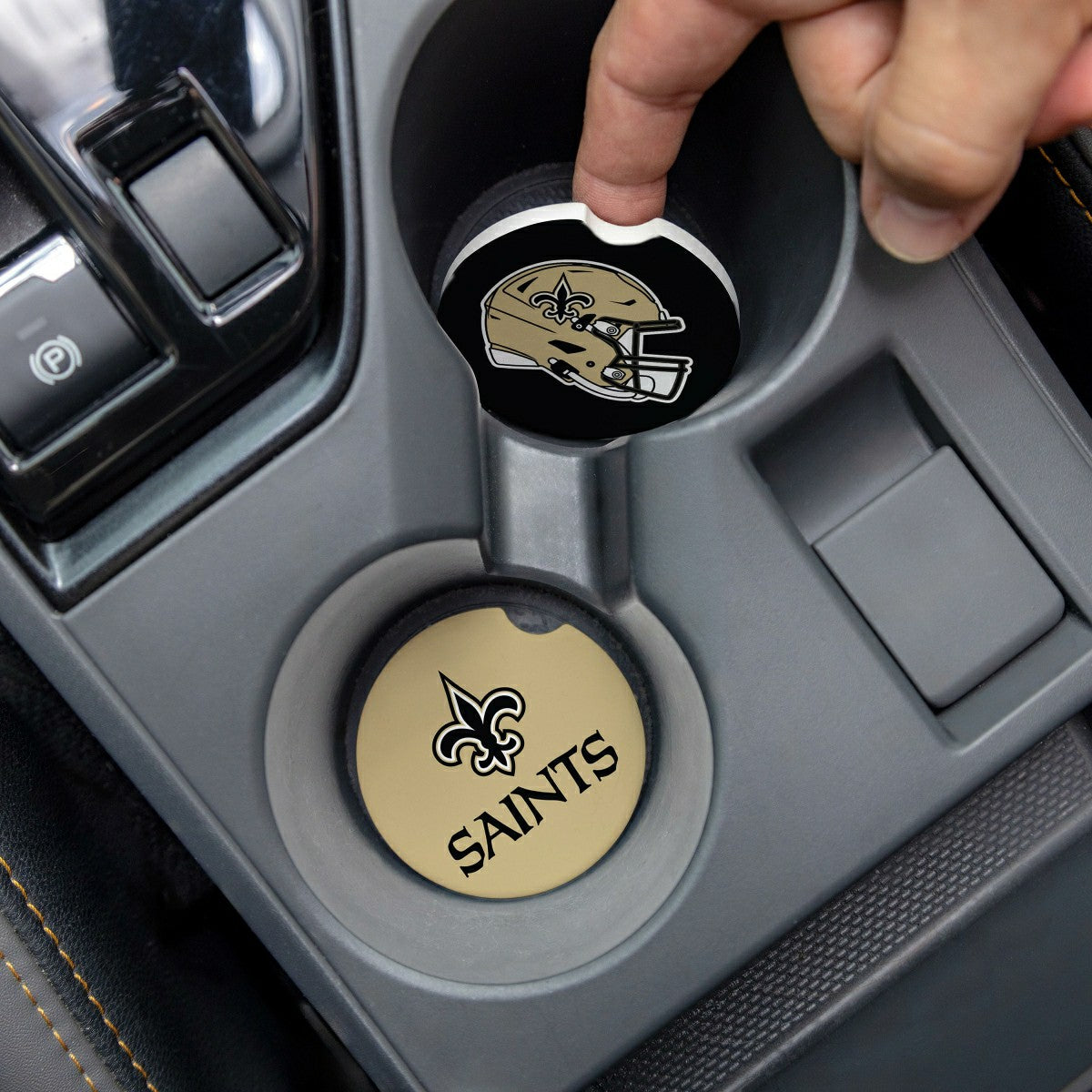 New Orleans Saints Car Coaster Set, 2pc