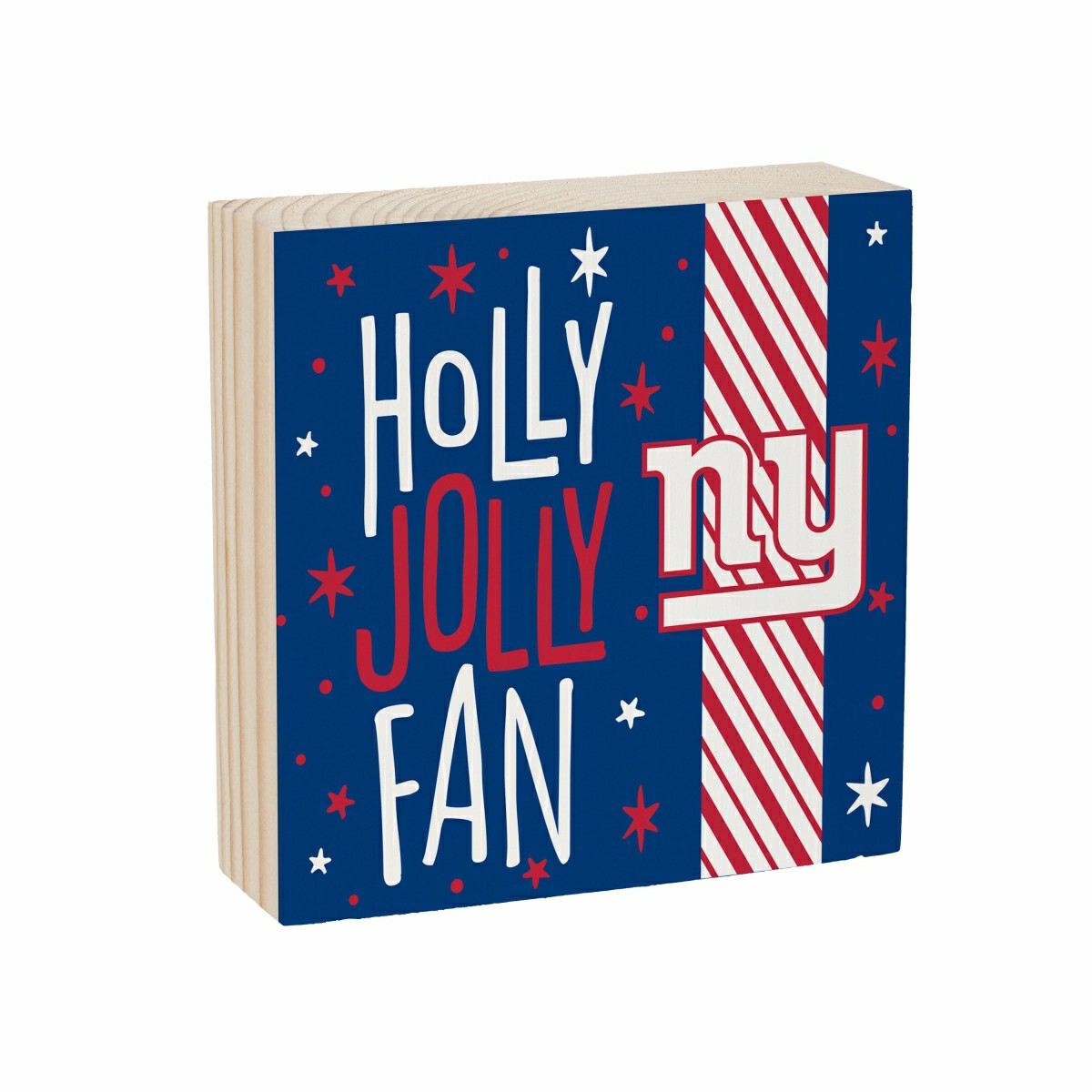 New York Giants Block, Holiday, 6x6