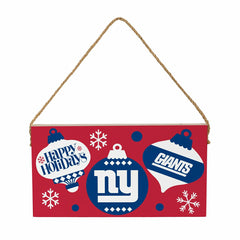 New York Giants Holiday Wood Wall Sign, 6x11