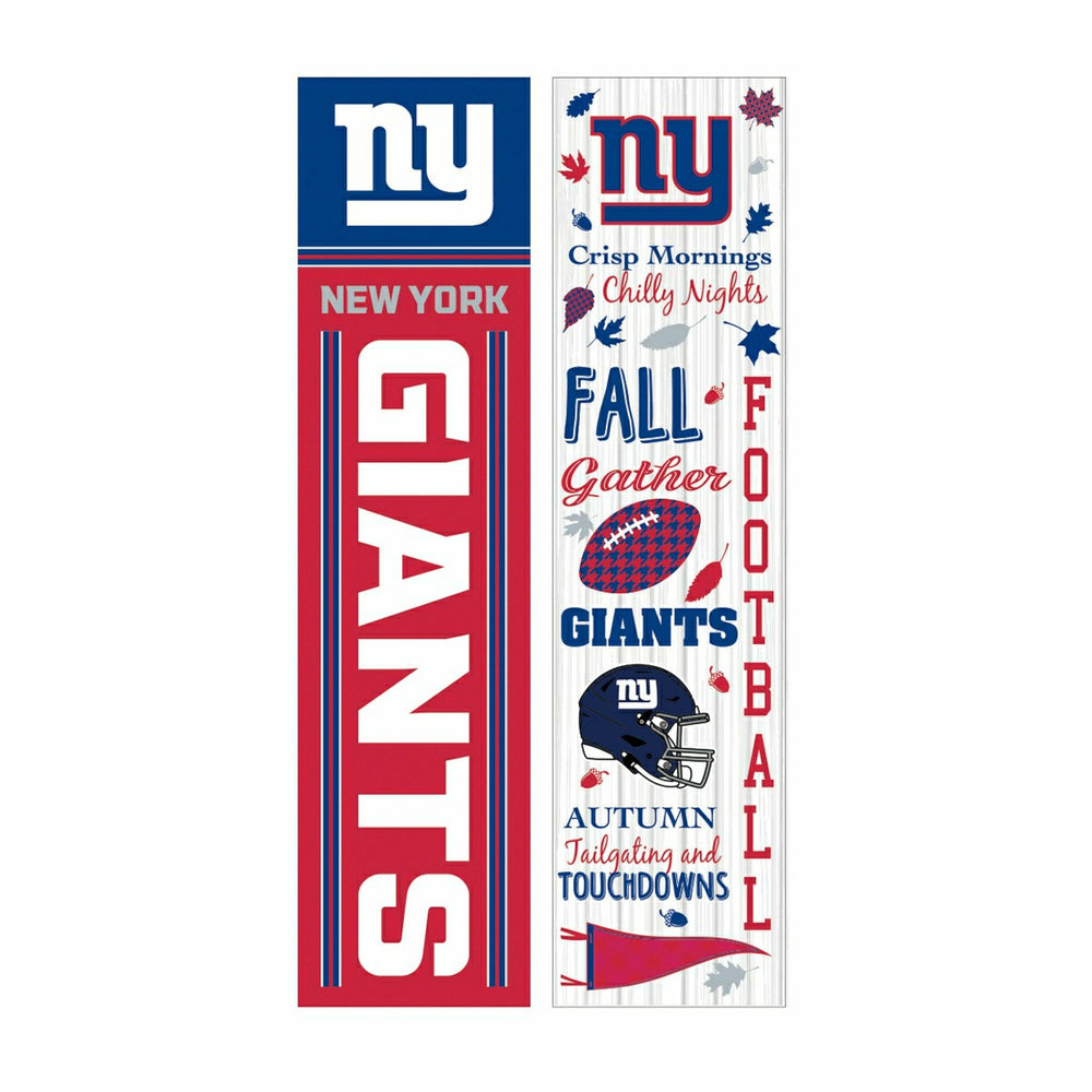 46" Double Sided Leaner, New York Giants, Fall Seasonal