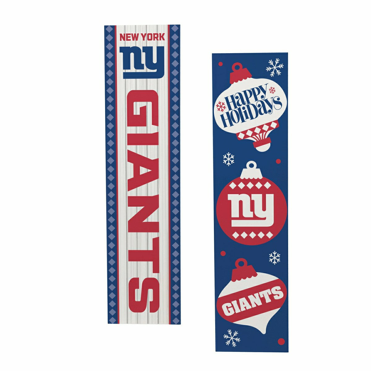 47" Double Sided Leaner, New York Giants, Christmas