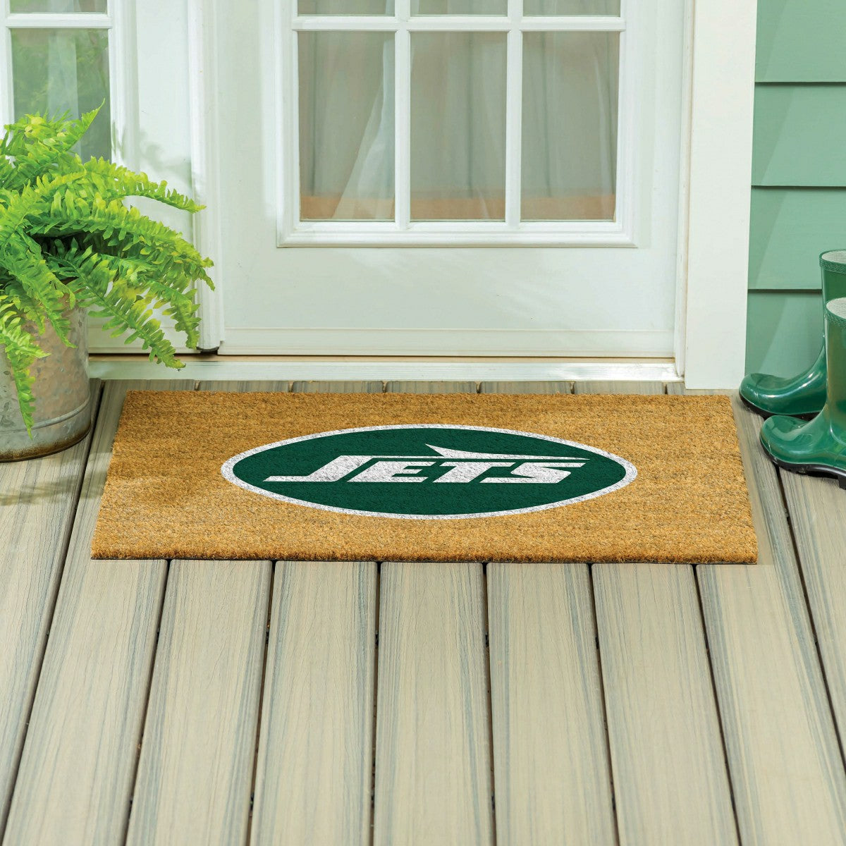 New York Jets Large Full Color Coir Mat, 36"x24"