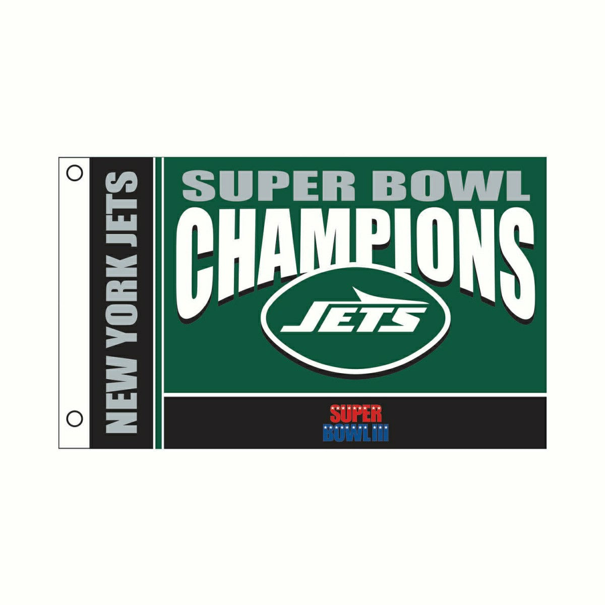 New York Jets Superbowl III Champions Football 3x5 Flag