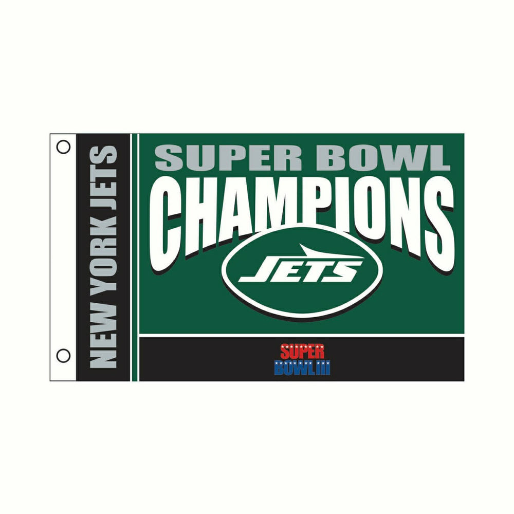 New York Jets Superbowl III Champions Football 3x5 Flag
