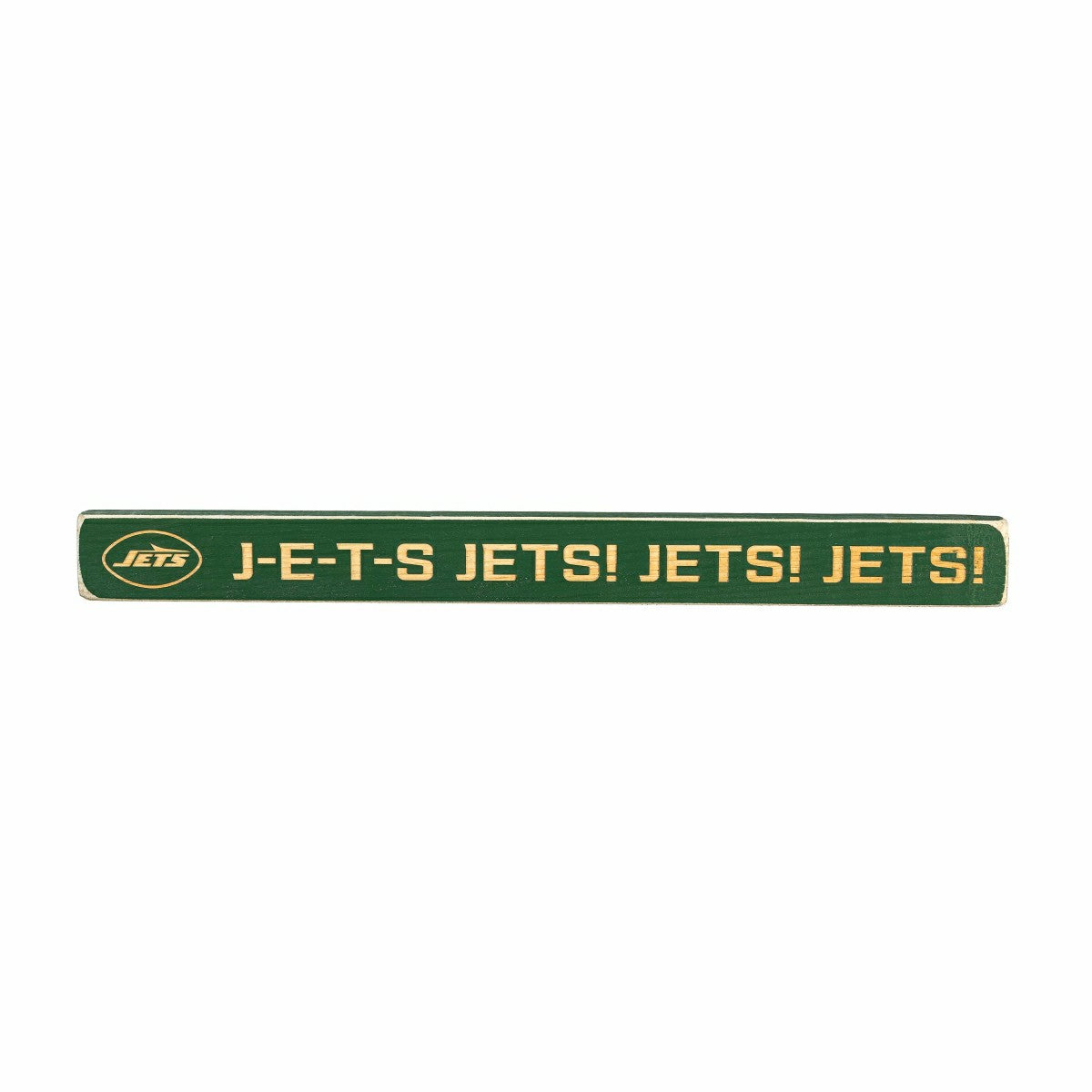 New York Jets Engraved Wood Sign, 1.5" x 18"