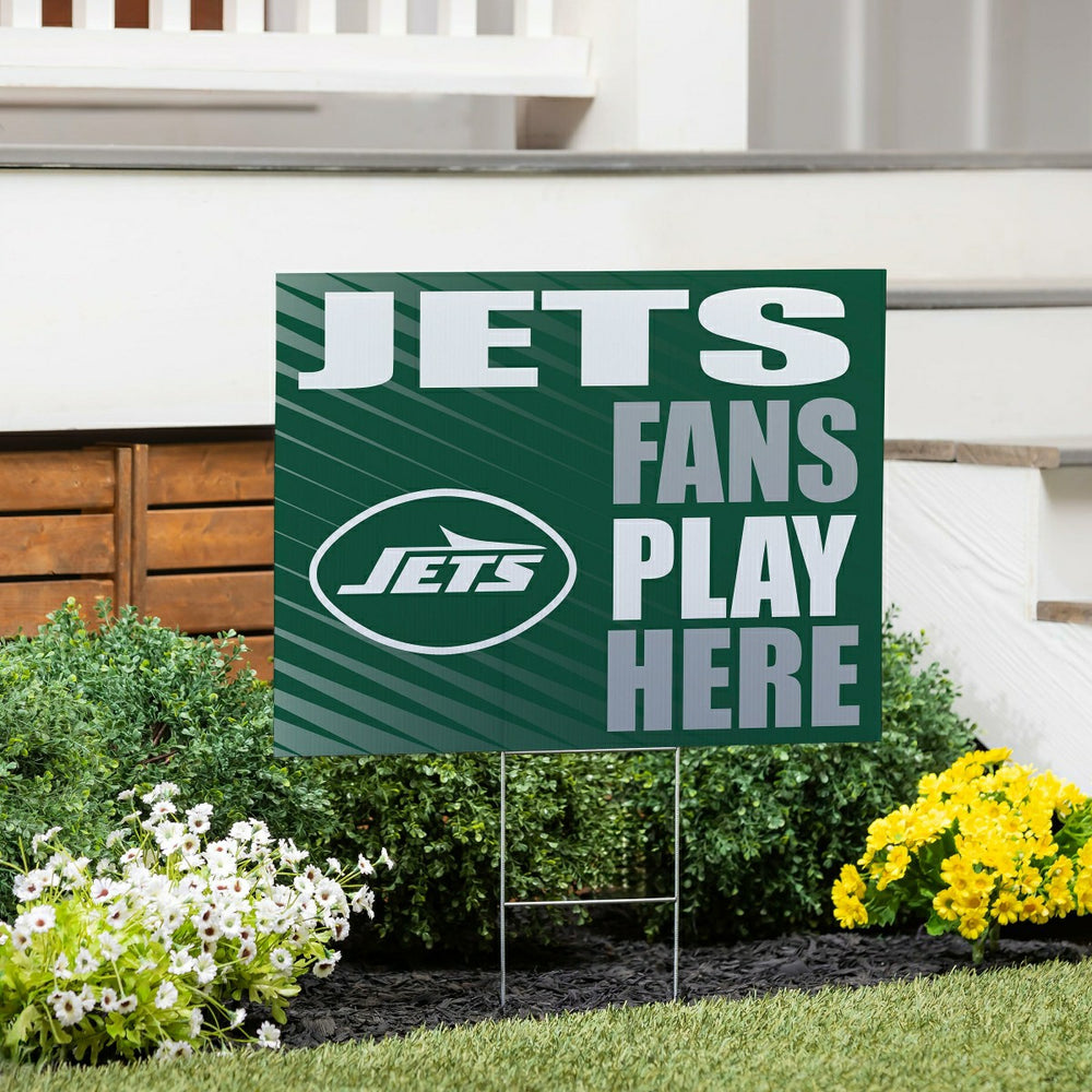 New York Jets Coroplast Yard Sign "Fans Play Here"