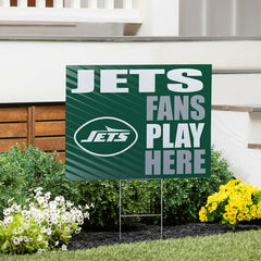 New York Jets Coroplast Yard Sign "Fans Play Here"