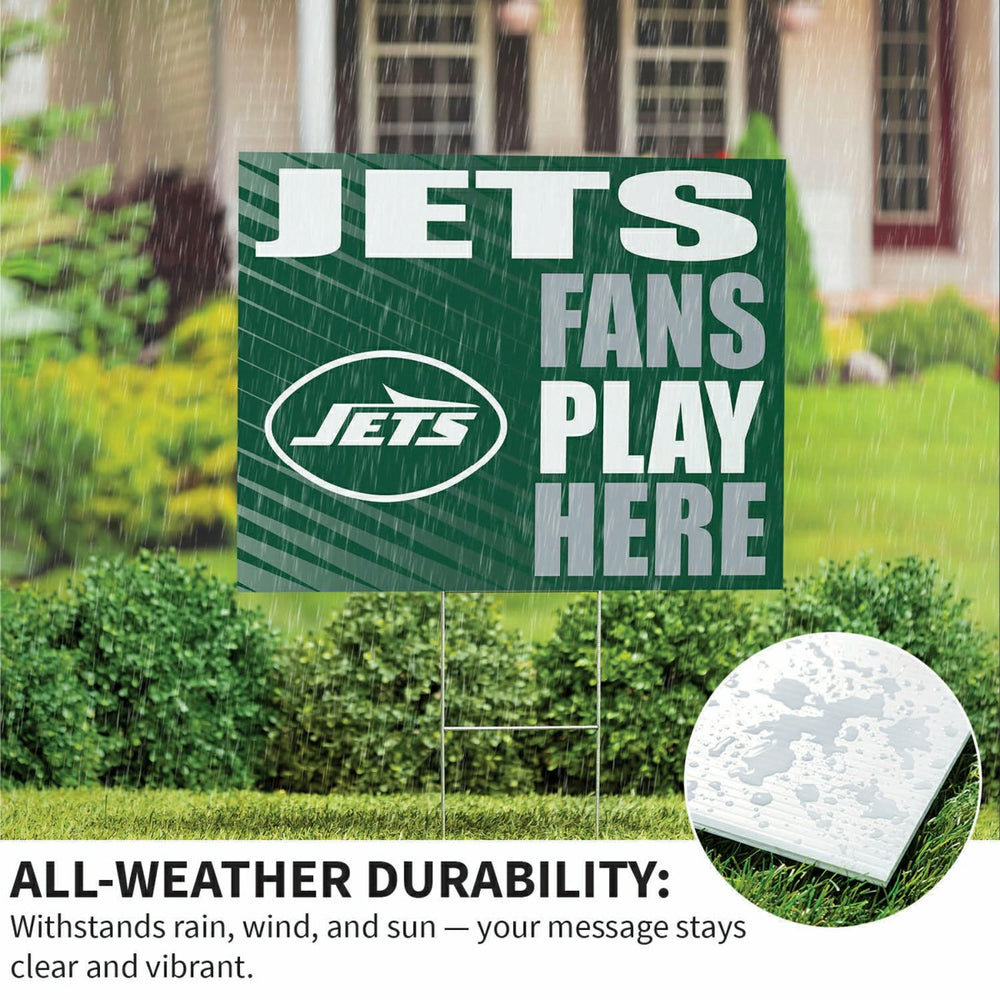 New York Jets Coroplast Yard Sign "Fans Play Here"