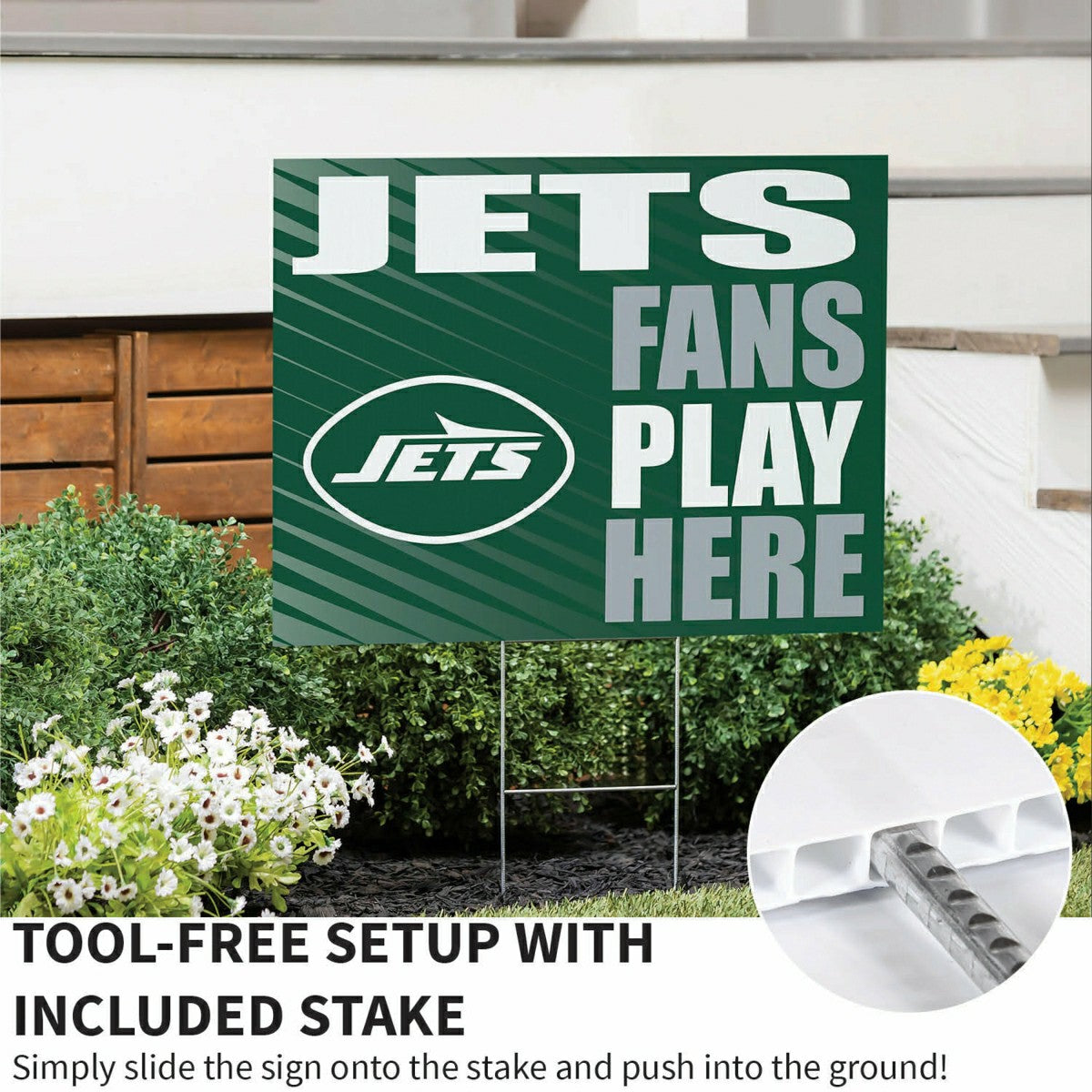 New York Jets Coroplast Yard Sign "Fans Play Here"